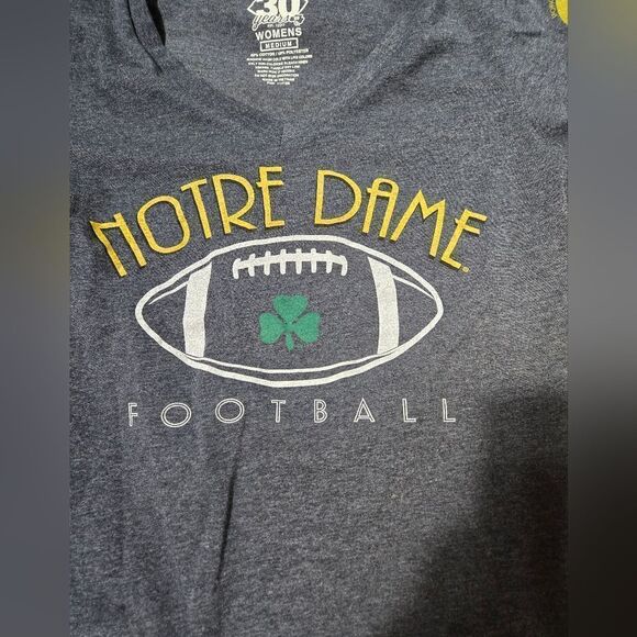 The Shirt Notre Dame 30th Anniversay Gray College Tee Shirt - Picture 5 of 6